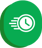  icon of a clock that appears to be moving. Indicates no waiting