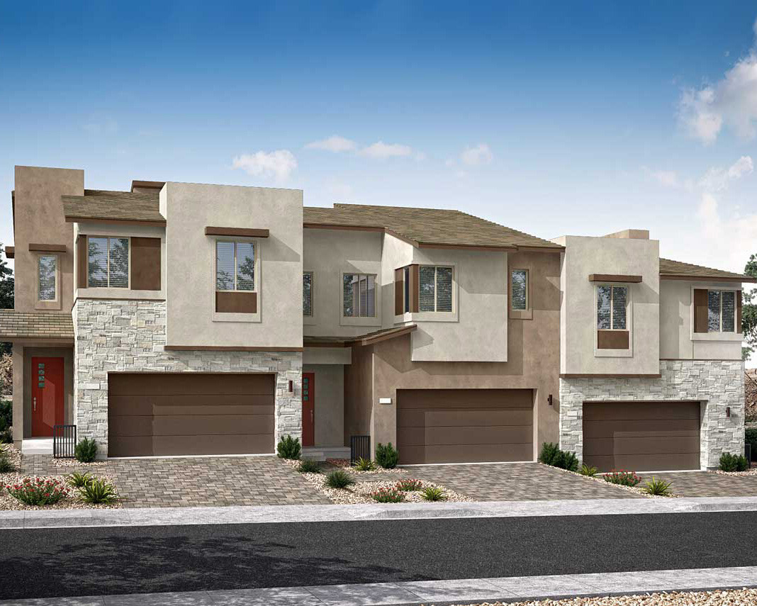 New homes in Summerlin, NV. Vertex-3Plex-C-Elevation